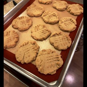 Peanut Butter Cookies on baking tray